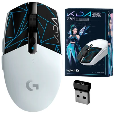 Mouse Gamer Logitech G305 Edicao League of Legends K/DA, Wireless, 12000DPI, 6 Botoes, 910-006052
