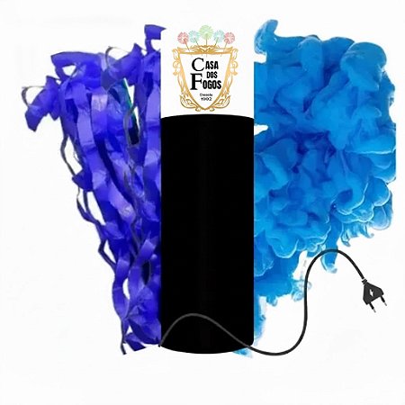 02 Canhões Serpentina com Pó Colorido para festas e chá revelação