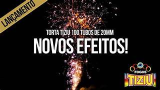 Torta Tiziu 100 Tubos 20mm com Efeitos Coloridos