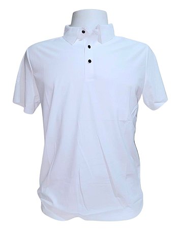 Camisa Polo Lisa Malha Chinesa Branca
