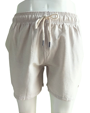 Shorts Linho Cinza Claro Masculino Confortável