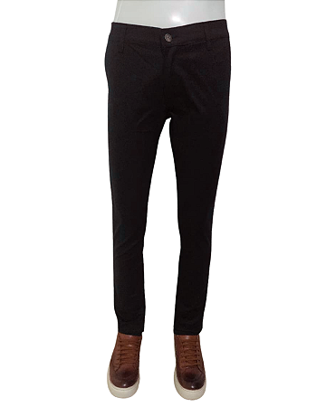Calça Sarja Preta Slim Fit Masculina