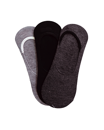 Kit Meias Sapatilhas 3 Unidades Sortidas