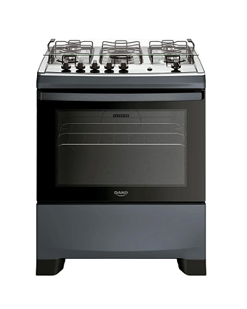 Fogão 5 Bocas Titanium com Mesa Inox Dako Supreme Bivolt