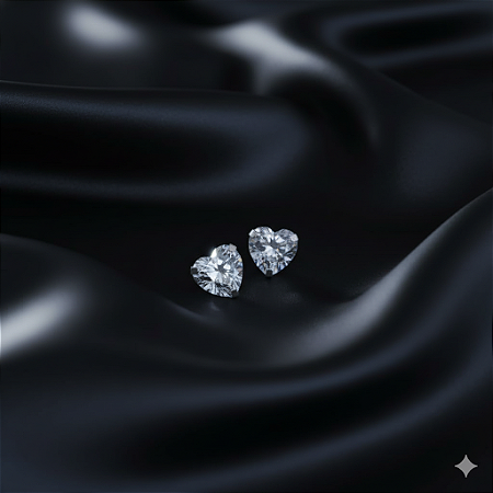 Brinco Ponto de Luz Coração Pequeno