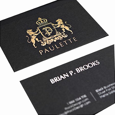 Cartão de Vista em Hot Stamping Dourado