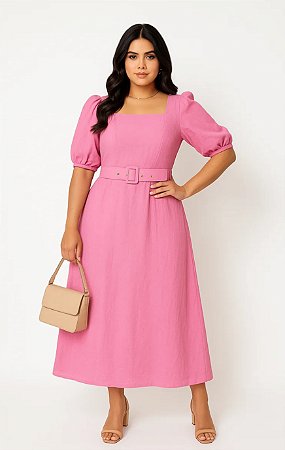 Vestido Rosa Maria Plus size