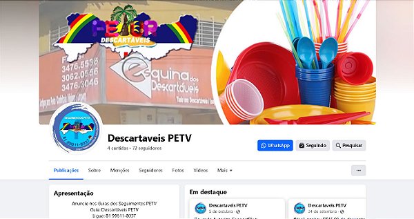 Seg. Descartáveis PETV