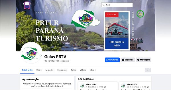 Anúncios na Capa Topo dos Guias do Sul do Brasil