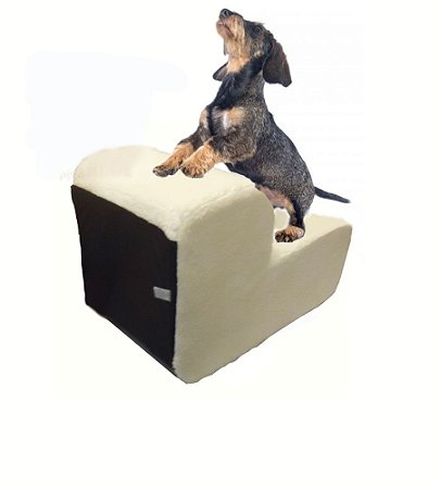 Escada Cães E Gatos Espuma Altura 40 Cm Pelúcia 2 Degraus
