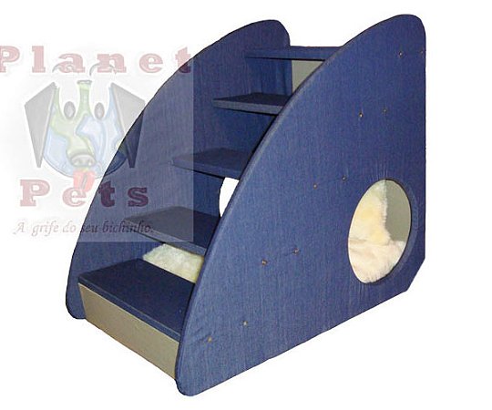 Escada Box Jeans - Blue Jeans - 5 degraus revestidos antiderrapantes.