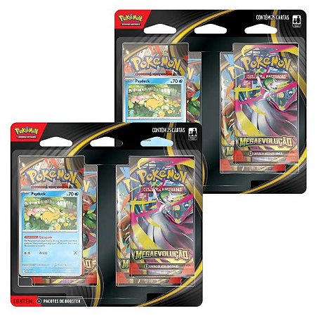 Kit 2 Blister Quadruplo Megaevolução Pokémon TCG