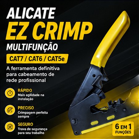 Alicate Crimpar Rj45 Passagem Ez Crimp Cat5 Cat6 Cat7