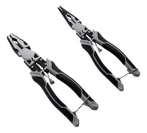 Kit Alicates Profissionais Universal E Bico Meia Cana