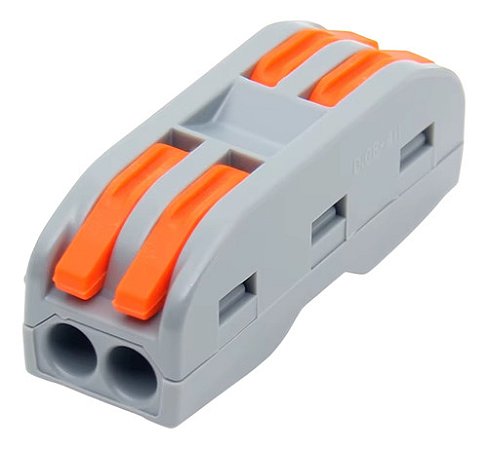 Kit 20 Conector Borne Emenda Rápida Alavanca 2 Vias 32a 600v Cinza