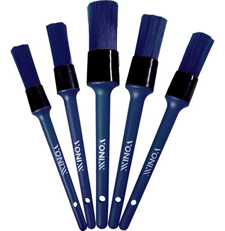 Kit 05 Pincéis Vonixx Pincel Detalhamento Automotivo Externo