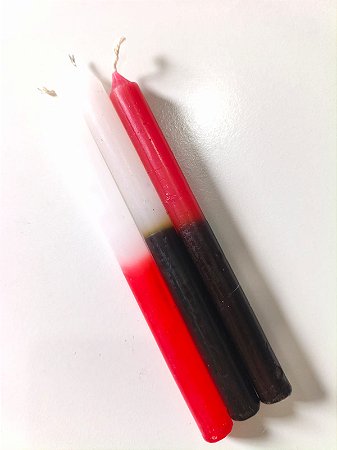 Vela Palito Bicolor Unidade - 18 cm