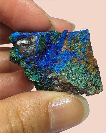 Azurita com Malaquita P na Matriz - A Pedra da Visão Espiritual e da Transformação Profunda