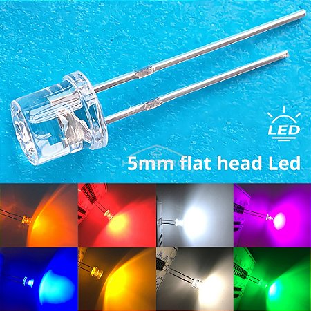 LED FLAT HEAD 5mm AZUL