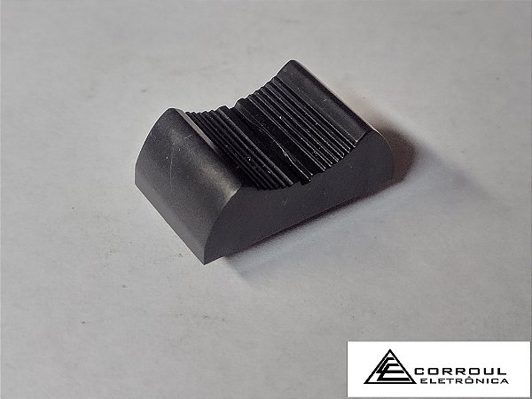 KNOB PLÁSTICO P/ SLIDE POT. MOD. ADV-15 27X15X10 - MESA DE SOM - DIMMER - PRETO