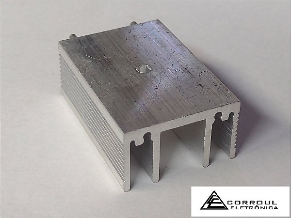 DISSIPADOR DE CALOR PARA TO-220 - TO-218 - ALUMÍNIO NATURA COM FURO 1/8" CE40