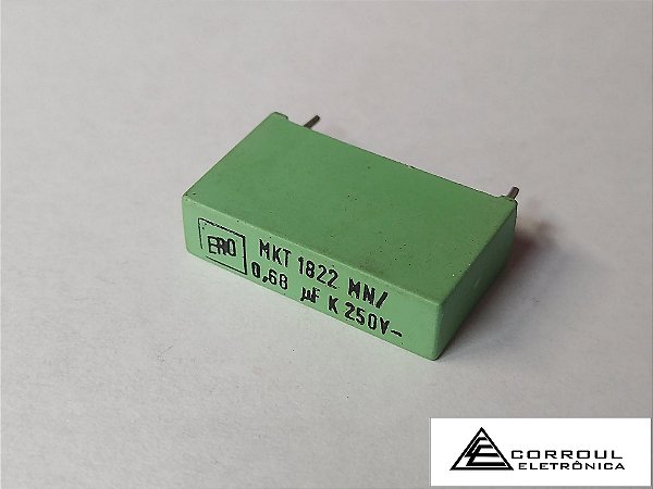 CAPACITOR DE POLIESTER MKT 680nF X 250V - ERO - 25X7mm