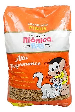 Granulado Sanitário Pinus Turma da Mônica Pets 10kg Para Gatos