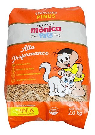 Granulado Sanitário Pinus Turma Da Mônica Pets 2kg Gatos