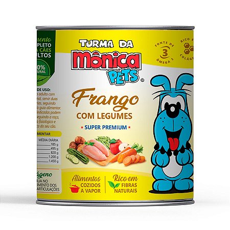 Ração Úmida Super Premium Turma da Mônica Pets - Frango com Legumes para Cães 280 g