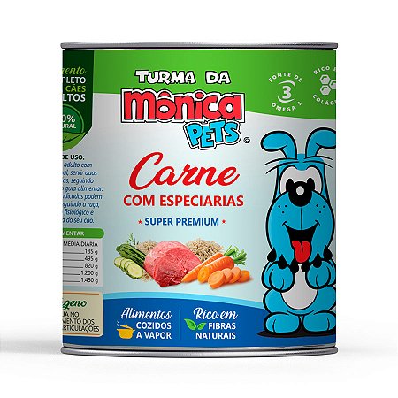 Ração Úmida Turma da Mônica Pets Carne com Especiarias para Cães - 280 g