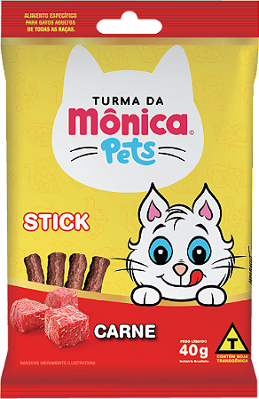 TURMA DA MONICA STICKS DE GATO - CARNE 40GR