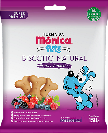 TURMA DA MONICA - BISCOITO FRUTAS VERMELHAS 150 gramas