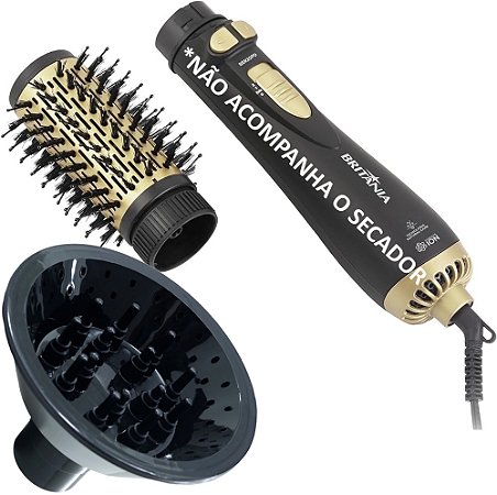 Difusor Definidor De Cachos Bico Escova Rotativa Britania Philco Mondial Conair Cadence Elgin