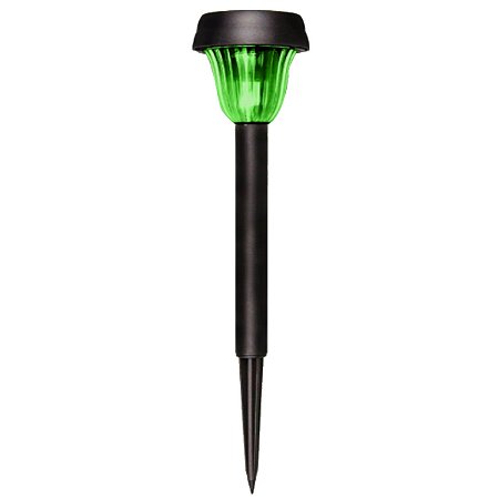 Luminárias Solar Jardim Led Verde Balizador Poste Automática