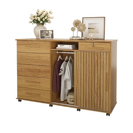 Cômoda Max 1,76 Freijo com ripado