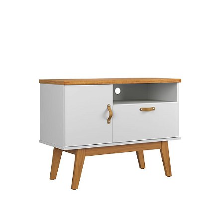 Rack Sirius Branco Acetinado com Cinamomo 0.9