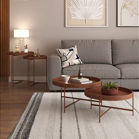 CONJUNTO 4 MESAS DECOR 700/600/560/470- Whisky