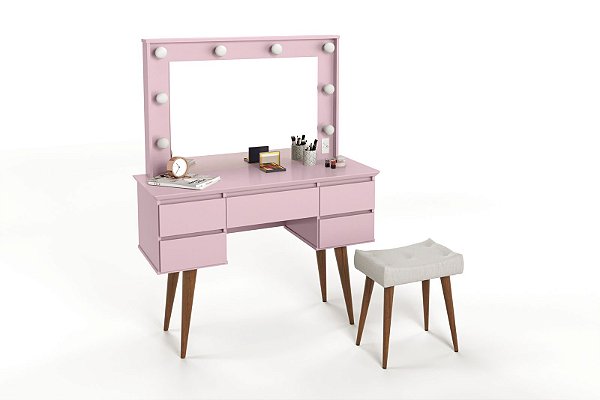 PENTEADEIRA CAMARIM STRASS ROSA