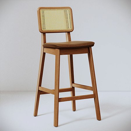 Conjunto 2 Banquetas Classic TELA Facto Marron/Nature