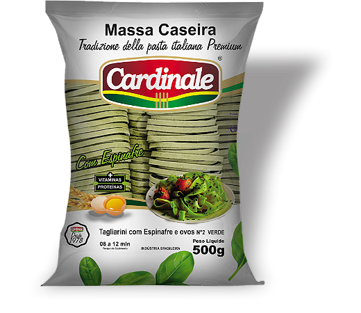 Massa Cardinale Tagliarini Caseiro com Espinafre e Ovos nº2 500g