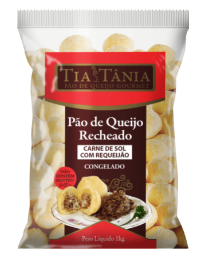 Pão de Queijo Recheado Carne de Sol Tia Tania 1kg