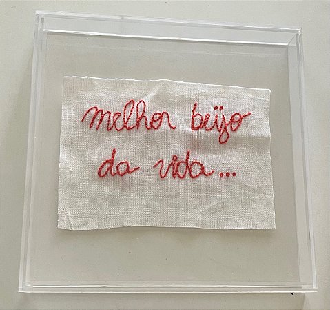 Caixa Acrilico Melhor Beijo da Vida