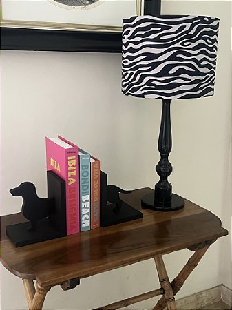 Abajur com cúpula M - Animal Print Zebra