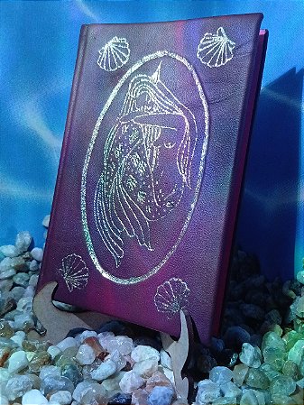 Caderno A6 de couro bordô (variação 2)