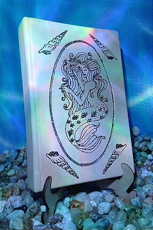 Caderno A6 de couro amarelo (variação 2)