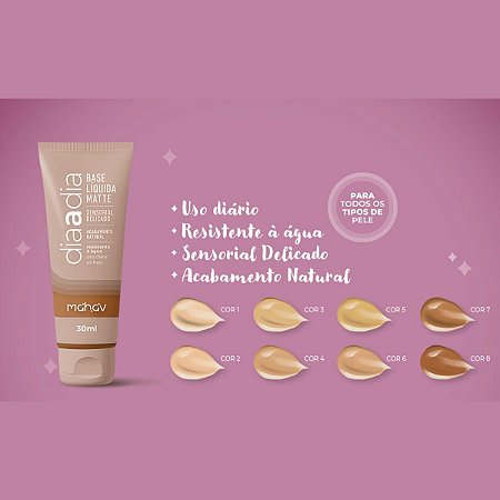 Base Líquida Matte Dia a Dia Mahav