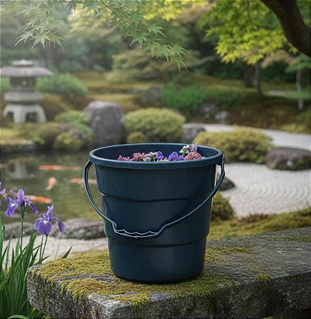 Balde Plástico 7 Litros Reforçado com Alça Ergonômica