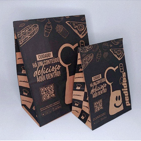 Saco Kraft Delivery M – Tema Pedidos10 (Fardo com 250 unidades)