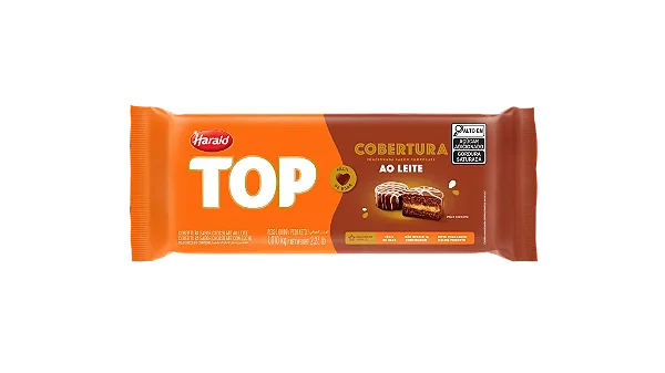 Cobertura de Chocolate Ao Leite Top Harald 1,01kg Barra