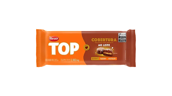 Cobertura de Chocolate Ao Leite Top Harald 2,1kg Barra